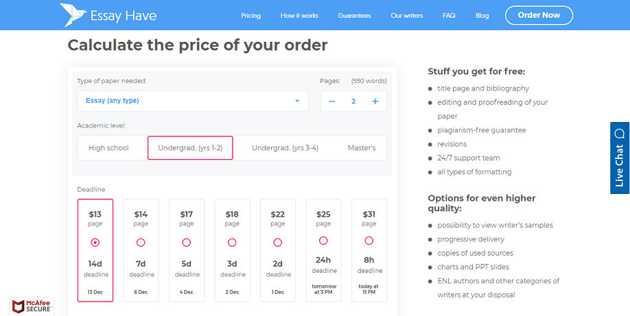 essayhave.com prices